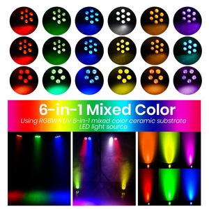 Shehds Ip20 Par Lights <strong>With</strong> Case Rgb Mini Support <strong>Dmx</strong> 512 <strong>Control</strong> Par Light for Wedding Dj Party <strong>With</strong> Stage Lighting Bag - Product Image 3
