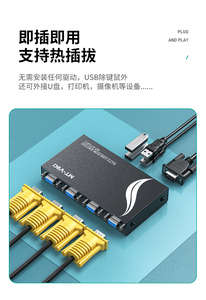 Hotkey Desktop <strong>KVM</strong> Selector Box, 4 Ports VGA USB <strong>KVM</strong> <strong>Switch</strong> 4X1, MT-VIKI Metal Shell VGA <strong>KVM</strong> <strong>Switch</strong> 4 in <strong>1</strong> Out