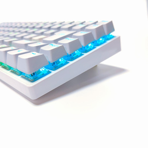 Teclado mecánico óptico retroiluminado RGB de moda para juegos con cable Mini USB personalizado con interruptor verde y rojo de 83 teclas DIY - Product Image 4