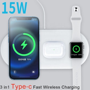 IPhone için 3 In 1 taşınabilir kablosuz şarj cihazı tip-c hızlı kablosuz şarj kiremit Pad Apple izle 6 5 4 3 2 Airpods Pro - Product Image 3