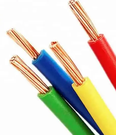Conductor de cobre resistente al calor 1, 5 mm2 2, 5 mm2 BV Conductor eléctrico de cobre Cable recubierto de PVC para Cable de cableado doméstico