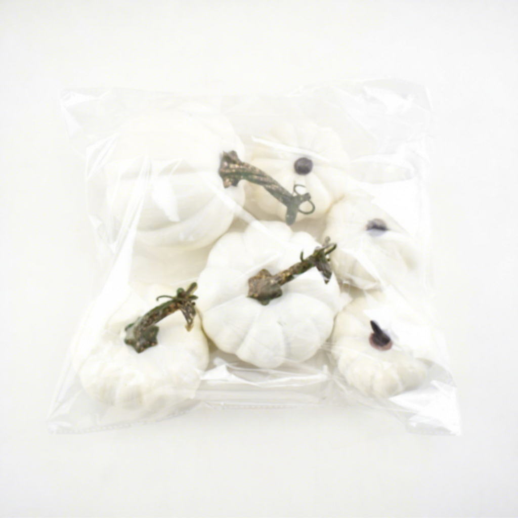 Juego de 6 calabazas blancas