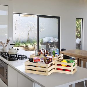 Et de 3 rates ustic ooooden est, tasas de esting con andandles ececorativo, tasa de ox ooooden tortorage Ox para ititchen - Product Image 4