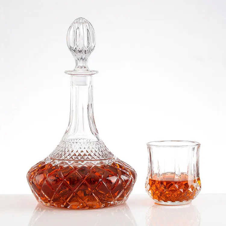Prix usine décoration 500ml bouteille en verre de tequila avec bouchon