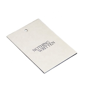 Private Custom <strong>Hang</strong>-<strong>Tag</strong> Simple White Cardboard <strong>With</strong> <strong>String</strong> for Clothing Garment - Product Image 4