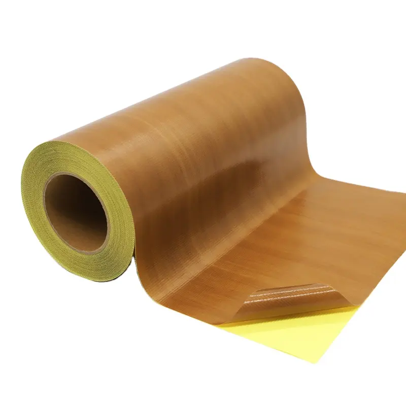 Ruban de polyester en silicone PTFE brun résistant à la chaleur à haute température sans résidu pour machine à sceller