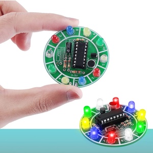 Progetto di saldatura Kit elettronici fai da te Kit di pratica del circuito stampato ruota rotante a LED colorata ruota con musica per adulti bambini B - Product Image 2