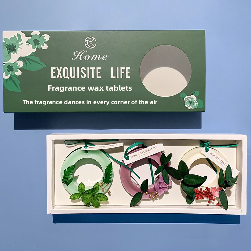 coffret cadeau de cire à anneau fixe, paquet de trois