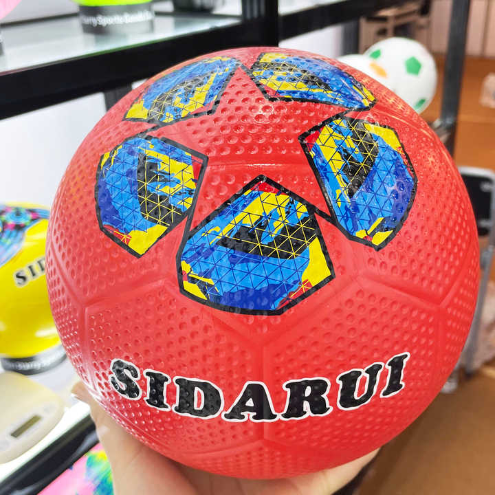A bola de borracha multicolorida do futebol inflável caçoa a mini bola do pé jogos exteriores internos do futebol tamanho 5 4 3 2