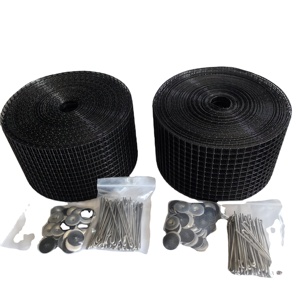 16 Gauge Black Vinyl Coated Welded Wire <strong>Mesh</strong> <strong>Size</strong> <strong>1</strong> Inch by <strong>1</strong> Inch for Flower and Tree Trunk Protector With Clips