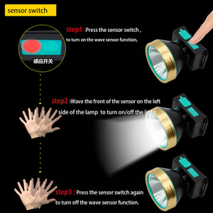 Top bán có thể sạc lại Đầu đèn pin cảm biến chuyển động chức năng mạnh mẽ nhất đầu đèn - Product Image 4