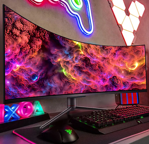 49inch largo super Oled alta definição ajustável Stand curvado tela 5k 75Hz Gaming <span class=keywords><strong>Monitor</strong></span> - Product Image 2