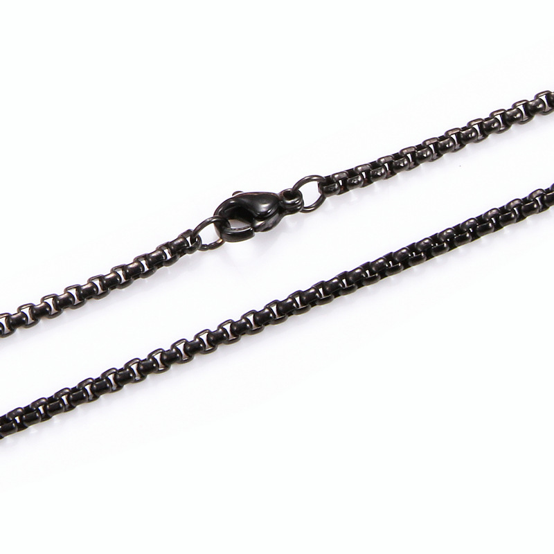 Chaîne noire, chaîne simple de 60 cm