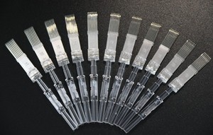 Agulha de tatuagem descartável esterilizada, cartucho de agulhas de maquiagem permanente pontas para sobrancelha lábio agulha clique fácil - Product Image 6