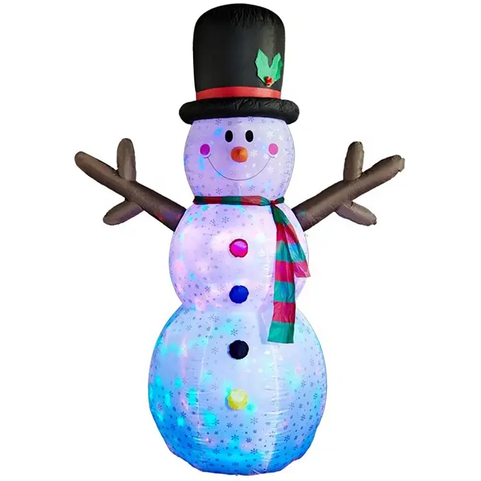 8ft natale pupazzo di neve decorazione gonfiabile vacanze in cortile natale illuminato pupazzo di neve gonfiabile festival di natale gonfiabili