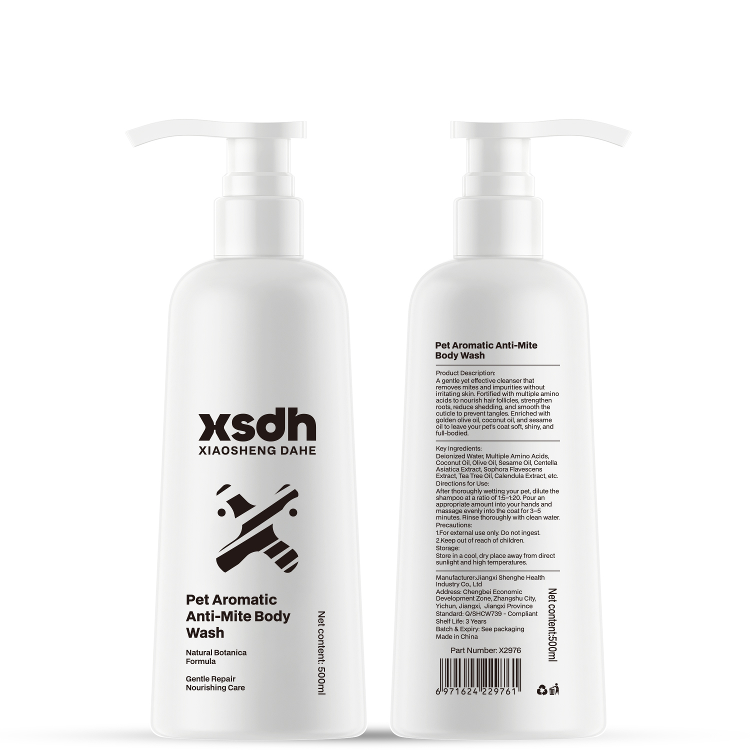 Gel de ducha para eliminar ácaros de mascotas 500ml