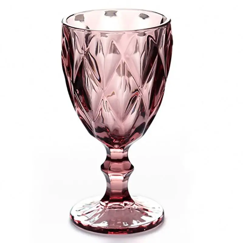 Retro Vintage Relief Red Wine Cup 300ml Engraving Embossment Drinking Wine Glass Cups Glasses Champagne Assorted Goblets