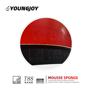 YoungJoy YJ运动YJ-T88海绵专业乒乓球橡胶半粘性最适合初学者乒乓球橡胶