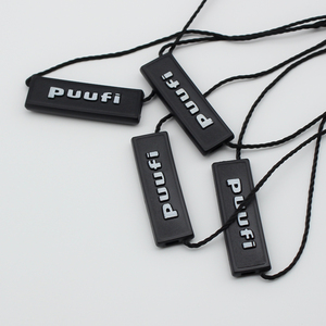 Cuerda de poliéster bloqueable con sello de ropa con logotipo personalizado al por mayor, cuerdas de etiquetas colgantes de plástico coloridas para ropa - Product Image 3