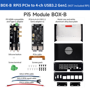 All-In-One-Mini-Computer-Kit Entwickelt für Raspberry Pi 5 PCIe Erweiterung auf Gigabit-Ethernet/4-Kanal USB 3.2 Gen1/M.2-Schnitts telle - Product Image 5