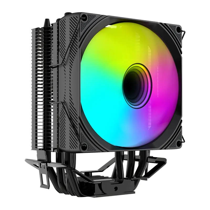 Özelleştirilebilir Logo 90mm RGB gökkuşağı renkli CPU HAVA SOĞUTUCU hava soğutma isı emici soğutma fanı 4-Pin konnektörü ile bilgisayar için