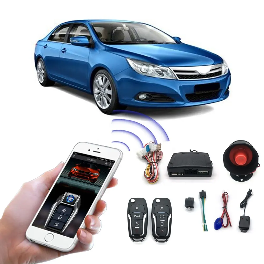 Alarma de coche de cierre centralizado BT, alarma de coche manual especial, sensor ultrasónico opcional, gran oferta en América del Sur