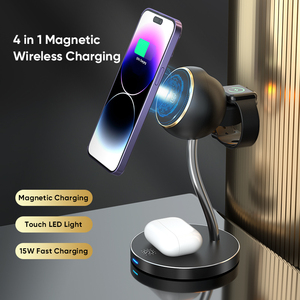 NEW Design Portable 15W Magnetic <strong>Charging</strong> Multi-function 4 in 1 <strong>Lamp</strong> Wireless Charger Phone Watch Headset <strong>Charging</strong> - Product Image 5