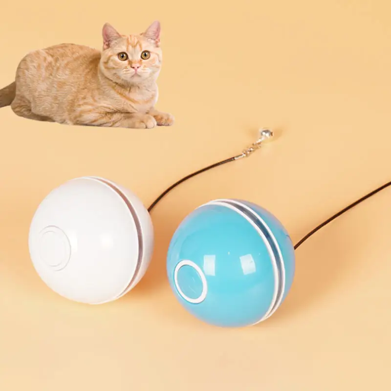 2023 Inteligente Interativo Pet Toy TPU Wicked Ball para Cat Dog com Movimento Ativado Led Light USB Recarregável Bounce Pet Toy Ball