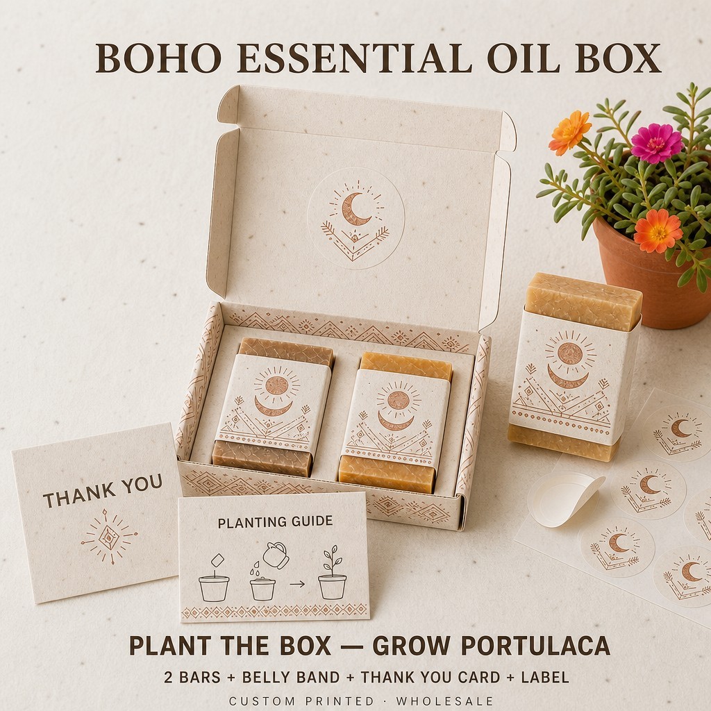 Scatola per oli essenziali Boho