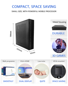 แบร์โบนพีซี I7มินิพีซี4600U แกนขนาดเล็ก12โวลต์ Wins10ลินุกซ์แรมขนาดเล็กคอมพิวเตอร์เกม SSD มินิพีซี - Product Image 6