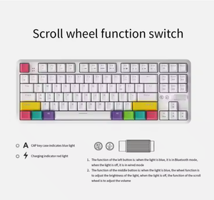 Cherry Dual-Mode 87 Keys RGB Lighting Mechanical <strong>Keyboard</strong> Gaming BT Wired Satellite for <strong>Android</strong> Desktop FCC CE Approved-880G - Product Image 5