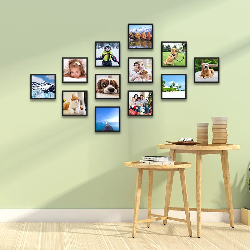 Moldura de parede de acrílico para fotos, venda quente, moldura de fotos removível acrílico para geladeira