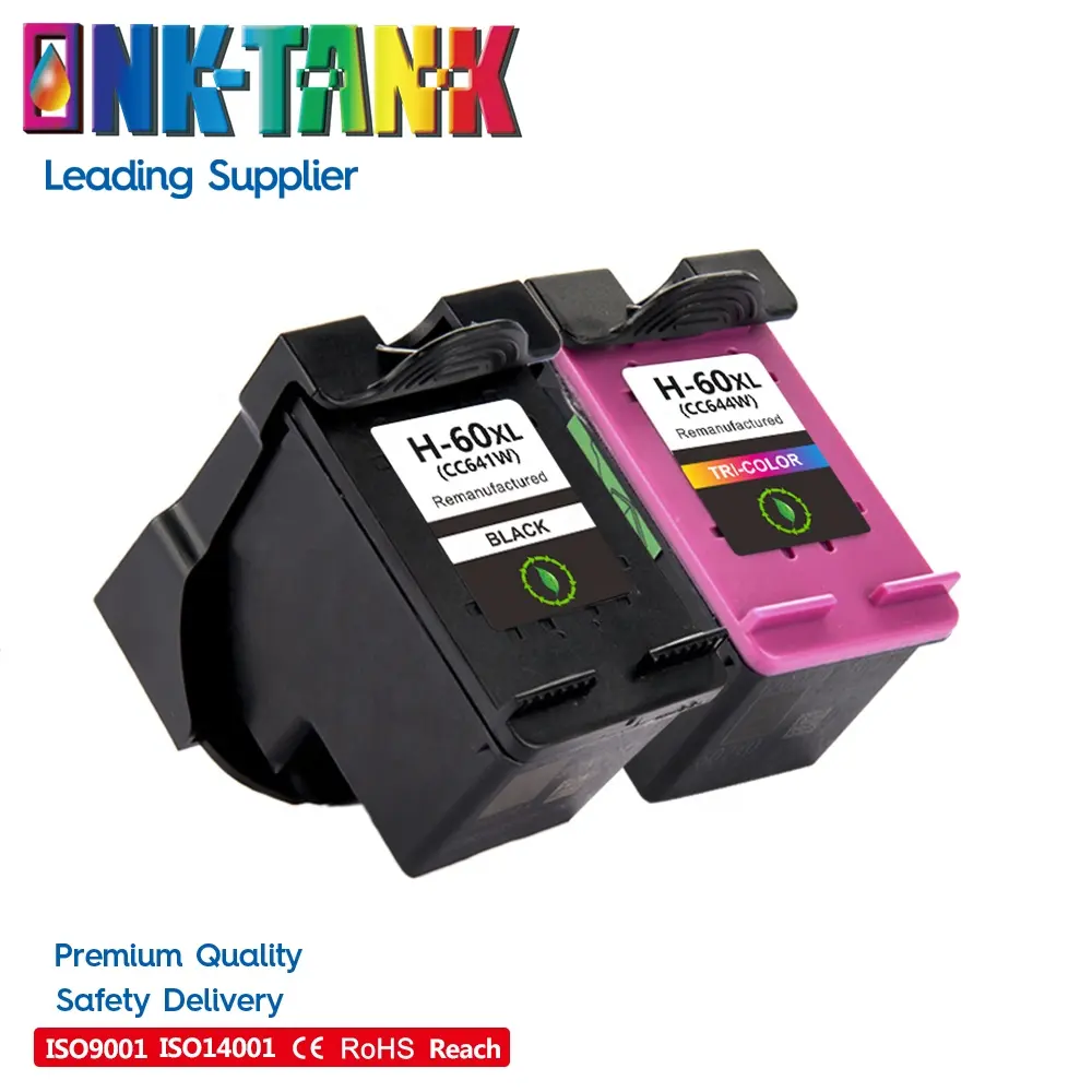 INK-TANK 60XL 60 XL, премиальная черная восстановленные тонер-картридж цвет для HP60 для струйного принтера HP Deskjet D2545 D2560 D2680 F2430 F4435