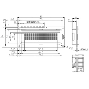 DIYmall 1602 Anzeige modul Blauer grüner Bildschirm 16x2 Zeichen LCD-Anzeige modul Mit AIP31066 LED-Controller für Arduino