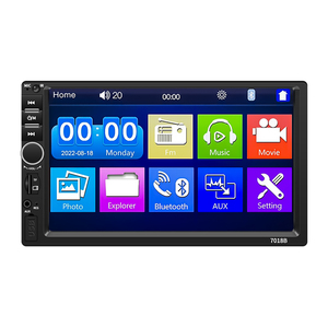 Araba multimedya MP5 7 inç tam ekran dokunmatik radyo uzaktan kumanda Bluetooth USB FM oynatma Stereo çalar kablolu telefon bağlantı BT TF - Product Image 1