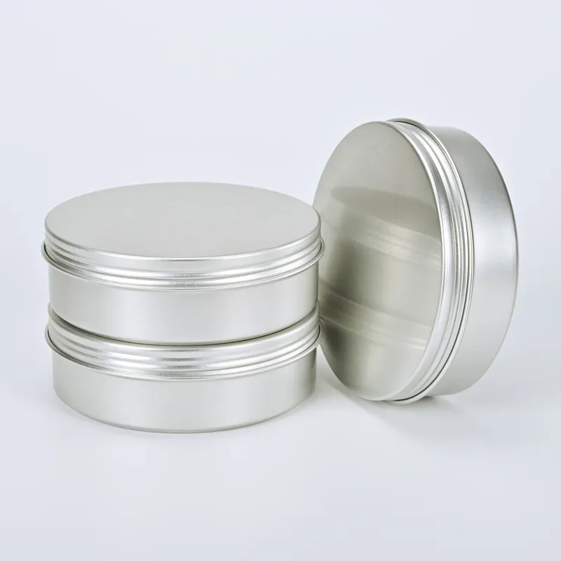 Precio al por mayor, contenedor de embalaje de aluminio de 15ml, lata para velas, contenedores de embalaje de metal, latas para velas