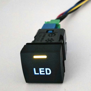 Instalación rápida Interruptor de botón cuadrado de 22mm 12V 4 polos Toyo-ta Interruptor de encendido y apagado de una sola tecla IP65 a prueba de agua