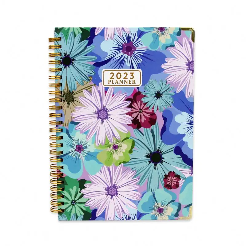 2023New Cartoon Spiral Diary Journal Mini Cute 160Grm A5 personalizzabile Con Hoja Blanca Custom punteggiato Notebook Foil Cover