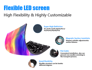 Pannello LED curvo per interni esterni Display P1.8 P2 P2 P2 P3 P4 flessibile LED Soft modulo 320x160mm Full SMD cilindro a colori schermo LED - Product Image 4