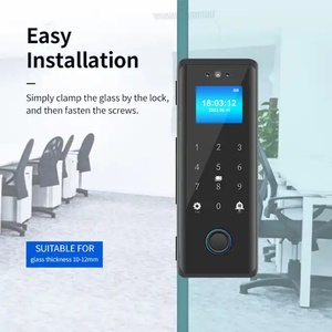 Codice batteria al litio scheda di impronte digitali APP Face ID telecomando lucchetto intelligente lucchetto in vetro Smart Lock - Product Image 6