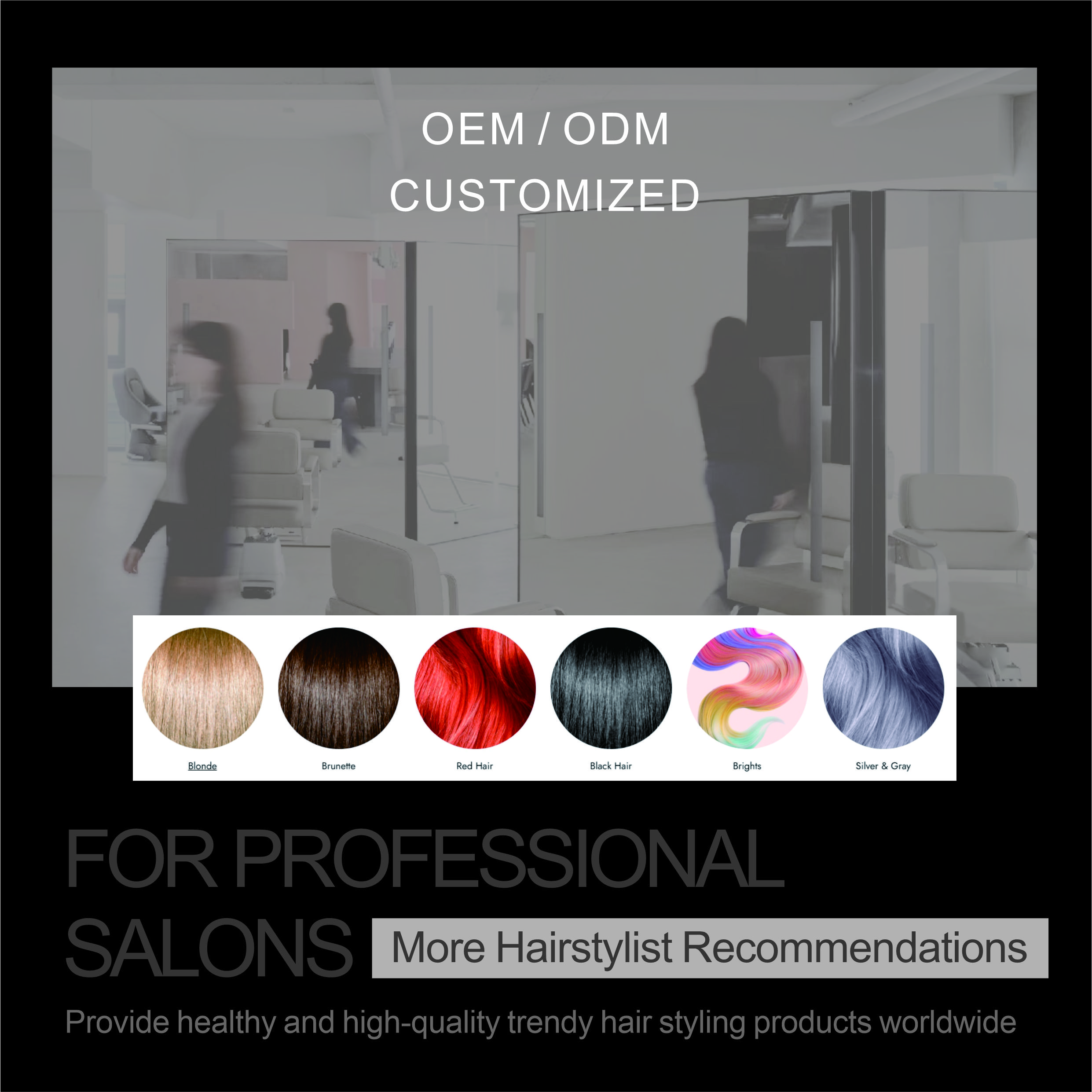 Productos profesionales para el cabello de salón
