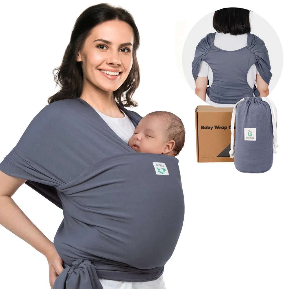 Ligero manos libres Popular cómodo bebé Sling elástico Wrap Carrier transpirable bebé Sling