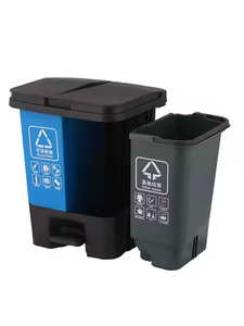 Promotion Small Dual Department HDPE Plastic Foot Pedal Trash <strong>Can</strong> Double Basket Waste Recyclable Garbage <strong>Can</strong> Recycling <strong>Bins</strong> - Product Image 3