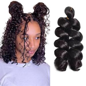 Boho braids สั้นคลื่นหลวมฝรั่งเศส Curl braids เกลียว Curl - Product Image 3