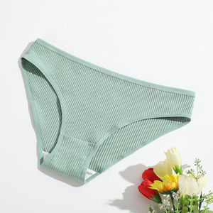 Nueva ropa interior de cintura baja de color sólido para levantar glúteos calzoncillos de mujer transpirables de doble capa para niñas - Product Image 6
