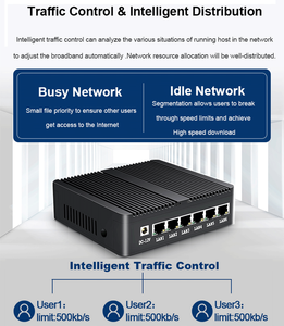 PfSense Firewall OPNSense Netzwerk gerät Gateway Router VPN Mini PC Computer mit Quad Core J1900 6 LAN Gigabit Ethernet NICs