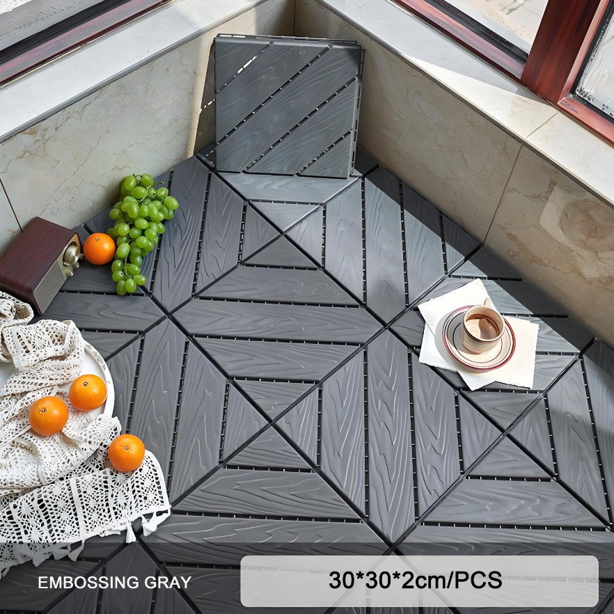 Gaufrage grain diagonal gris