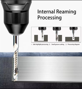 Tek kenar 6mm sol-el freze kesicisi ile 1 flüt özelleştirilebilir ODM/OEM CNC gravür kesici için PVC akrilik ahşap dilimleme - Product Image 5