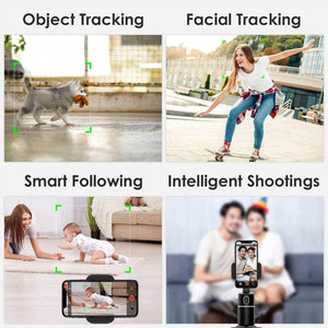Soporte de seguimiento facial automático y plegable, palo de selfi inteligente, giratorio al 360, soporte para teléfono móvil