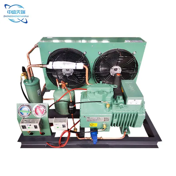 Low Temp Refrigeration Air Cooling Equipment R404a Refrigerant Cold Room Open Type Condensing Unit Frozen Meat of Bitzer